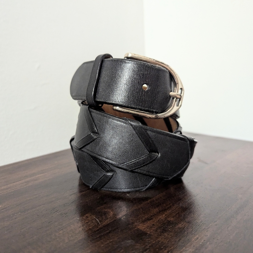 Ariat Hand Crafted Leather Chevron Belt with Silver Buckle